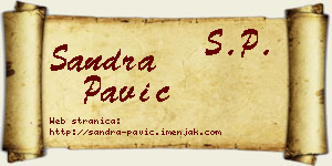 Sandra Pavić vizit kartica